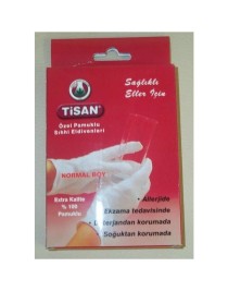 Tisan Tisanelde Egzama Pamuklu Eldiven Naturel Büyük