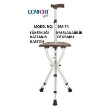 Comfort Plus DM-74 Oturaklı Baston Yüksekliği Ayarlanır