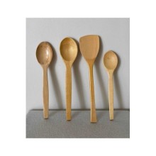 4'lü ''bambu'' Yemek Gereçleri - 4 Boy Bambu Kaşık - Tahta Kaşık.(23 Cm.-28 Cm.-32cm.)
