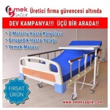 Tabanca Korkuluklu Hasta Yatağı Yemek Masası