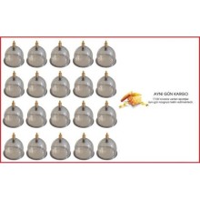 20 Adet 7 cm Kupa Büyük Ve Hacamat Pompası Hacamat Seti