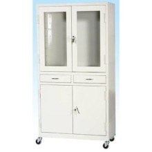 Alet Dolabı Çift Kapı Altı Dolaplı Çekmeceli Camsız