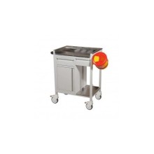 Dolaplı Çekmeceli Atık Kovalı Pansuman Arabası