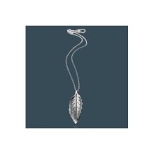 925 Ayar Gümüş Yaprak Motifli Doç Zincirli Erkek Kolye