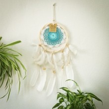 Yeşil Mandala Temalı Rüya Kapanı (Rüya Kovucu)