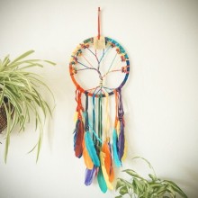 Renkli Hayat Ağacı Temalı Rüya Kapanı (Rüya Kovucu)