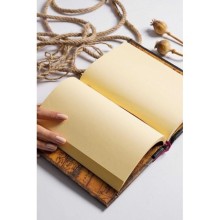 El Yapımı Hakiki Deri Günlük Hatıra Defteri Şamua Kağıt Metal Hayat Agacı Kilitli