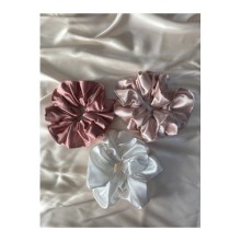 Kadın 3 ' Lü Saten Saç Lastik Toka Seti