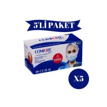 3 Katlı Cerrahi Maske Full Ultrasonic Meltblown Filitreli Telli Maske (250 ADET) 5 Paket 50’li