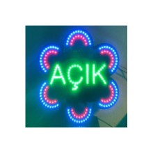 Eczane Led E-logo Ve Animasyonlu Papatya Açık Yazısı