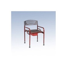 Siyah Deri Döşemeli Klozet Yükseltici Katlanabilir Tuvalet Yükseltici Sandalyesi