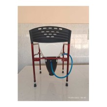 Taharet Musluklu Hasta Wc Sandalye Klozet Direk Wc Tuvalete Seyyar Sandalye Kolay Katlanır