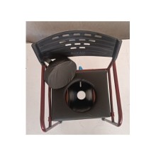 Taharet Musluklu Döşemeli Seyyar Katlanabilir Hasta Yaşlı Tuvalet Sandalyesi Klozetli Wc Li Oturak