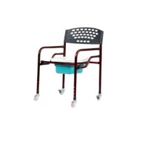 Katlanır Tekerlekli Klozet Yükseltici Tuvalet Sandalyesi