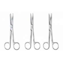 Cerrahi Makas 14,5 cm Küt / Küt tungsten 3 parça