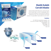 OctaCare Elastik Kulaklı Cerrahi Maske 50 Adet