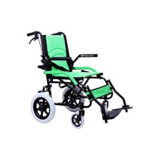 W 209 Refakatçi Frenli Katlanabilir Tekerlekli Sandalye Yeşil Renkli