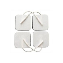 4 Adet Kablolu/soketli Tens Pedi Elektrodu (5x5cm Kare) Tens Peti Geçmeli Tens Pedi