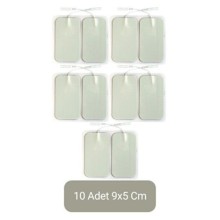 10 Adet 9x5 cm Universal Kablolu Tens Pedi, Elektrot Pedi, Yedek Tens