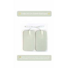 2 Adet 9x5 Cm Universal Büyük Boy Kablolu Tens Pedi - Tens Elektrot Pedi - Yedek Tens Elektrodu