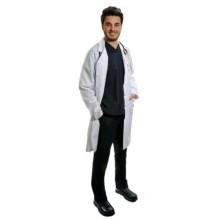Erkek Doktor Klasik Yaka Vizit Önlüğü Alpaka Kumaş