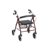 Poylin P580 Ekonomik Rollatör Fren Sistemi Oturaklı Sepetli