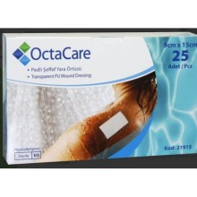 Su Geçirmez Şeffaf Pu Film Yara Örtüsü (Sezeryan Bandı) Octamed 5 ADET 9CMX15CM