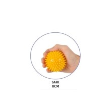 El Egzersiz Masaj Ve Duyu Topu, Yumuşak Dikenli Top Sarı Renk 8 Cm