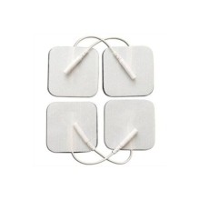 4 Adet Kablolu/soketli Tens Pedi Elektrodu (5x5cm Kare) Tens Peti Geçmeli Tens Pedi