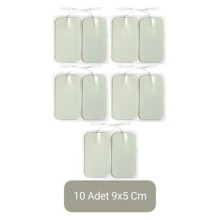 10 Adet 9x5 cm Universal Kablolu Tens Pedi, Elektrot Pedi, Yedek Tens