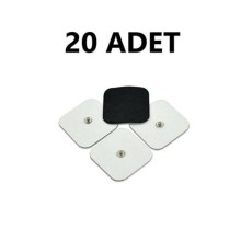 Kas Geliştirici 20 Adet Çıt Çıtlı 5x5 Tens Elektrodu 4'lü 5 Paket Beyaz