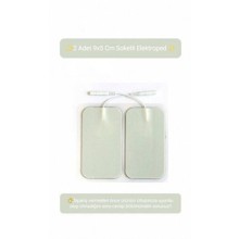 2 Adet 9x5 Cm Universal Büyük Boy Kablolu Tens Pedi - Tens Elektrot Pedi - Yedek Tens Elektrodu