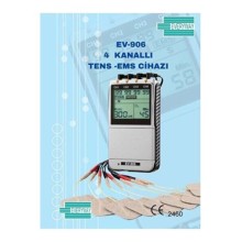 4 Kanallı Tens Ems Fizik Tedavi Cihazı Adaptörlü